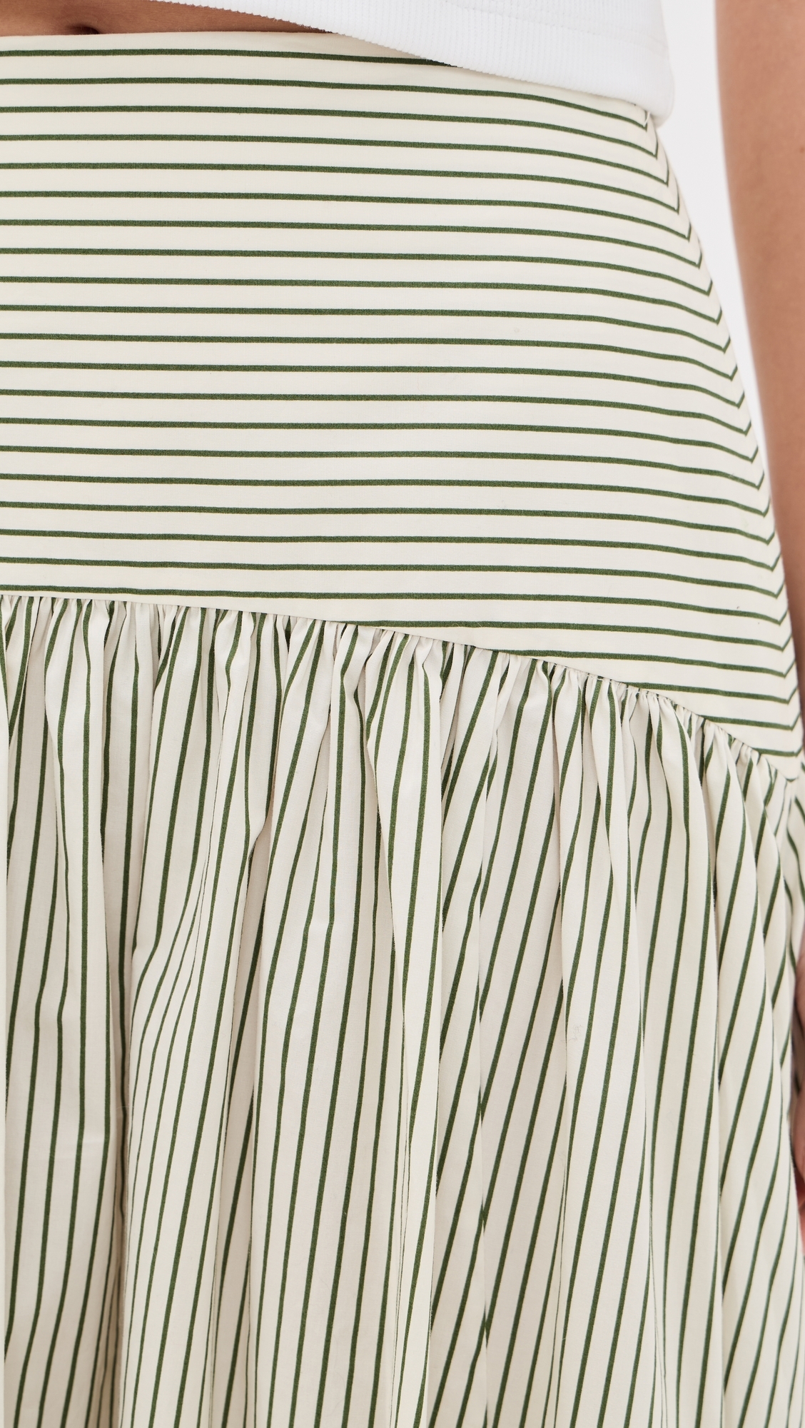 Procida Skirt Chive Stripe