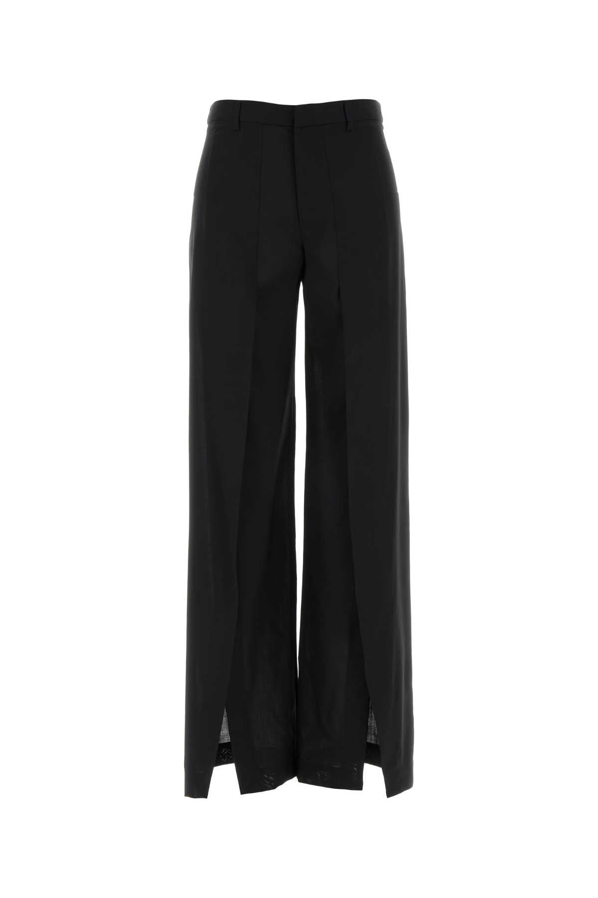 Virgin Wool Trousers — Black