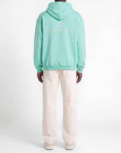 Man Sweatshirt Light green Size L Cotton