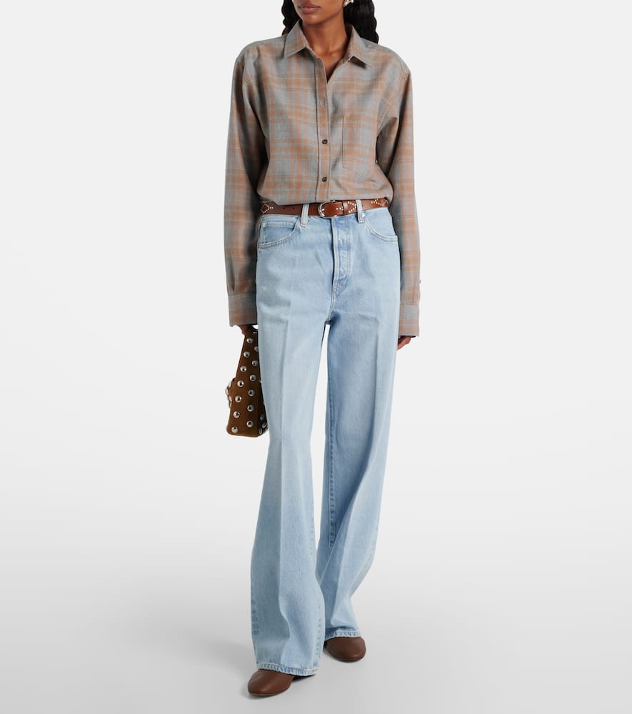 Collegiate wide-leg jeans