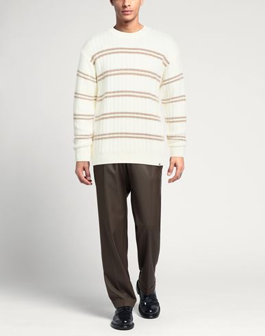 Man Sweater Ivory Size L Acrylic, Wool