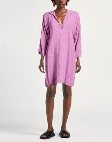 Woman Mini dress Mauve Size 12 Linen