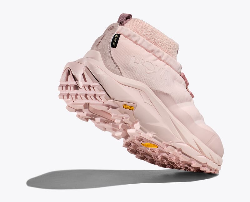 HOKA Women's Kaha 2 Frost Moc GTX Shoes in Cosmic Pearl/Quartzite
