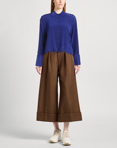 Woman Shirt Blue Size 10 Silk
