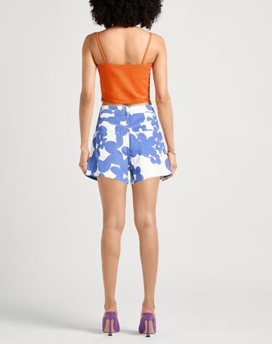 Woman Shorts & Bermuda Shorts Blue Size 2 Cotton