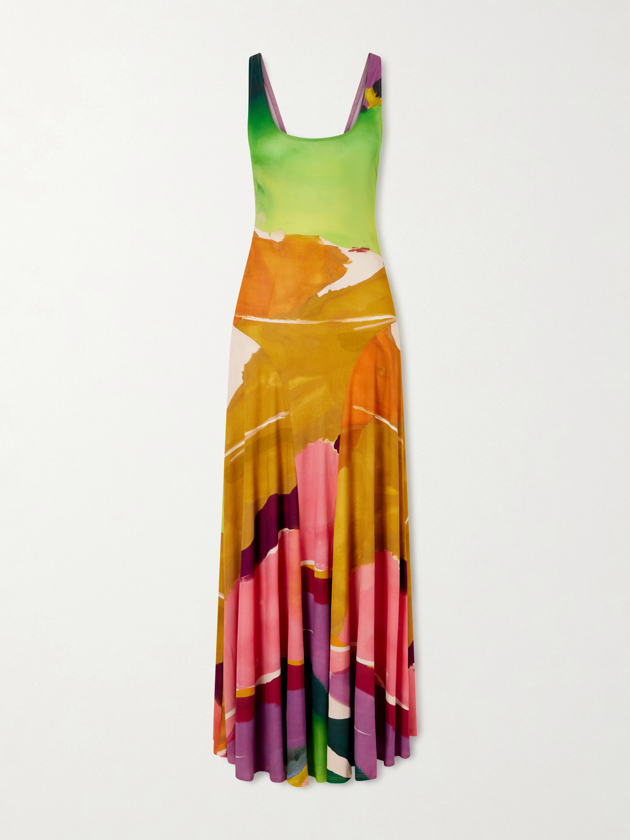 Malie Printed Stretch-jersey Maxi Dress - Multi