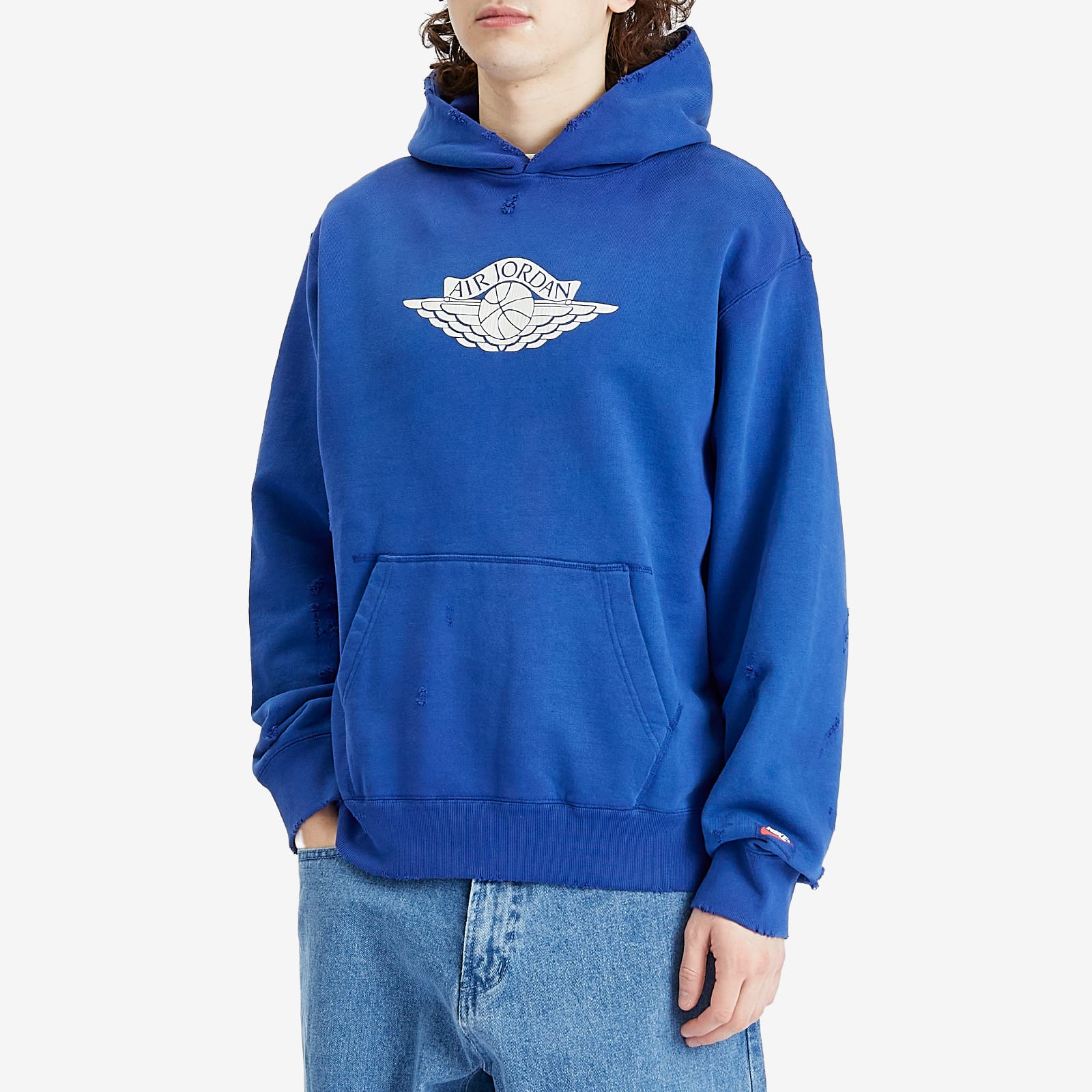 Air Jordan Men's Rair Air Pullover Fleece Hoodie in Deep Royal