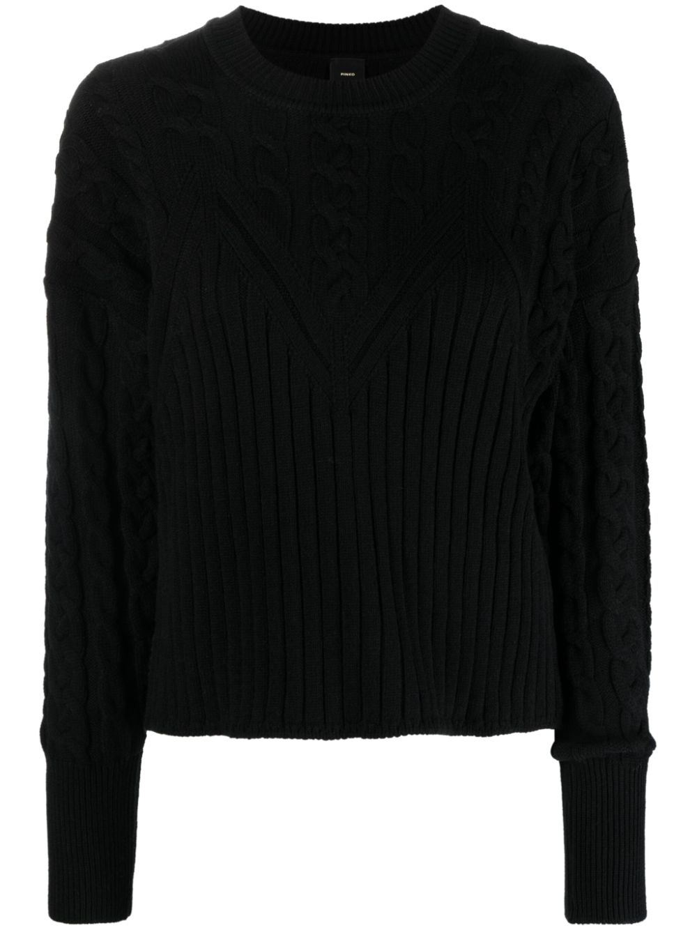Armadillo ribbed-knit jumper - Black