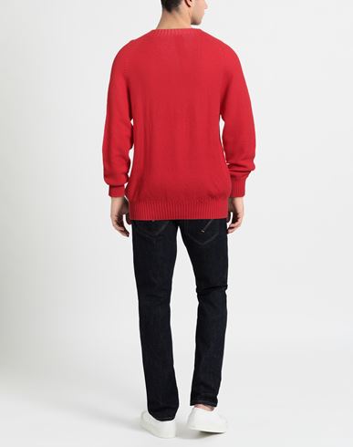 H953 Man Sweater Red Size 44 Cotton