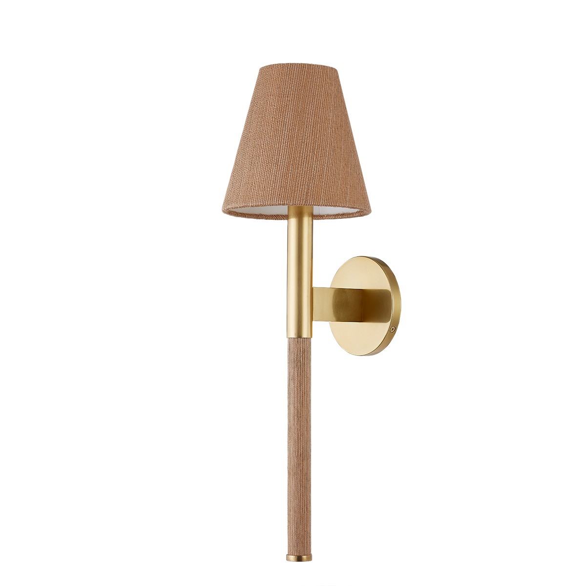 Aged Brass Wall Sconce from the Lindenwood Collection