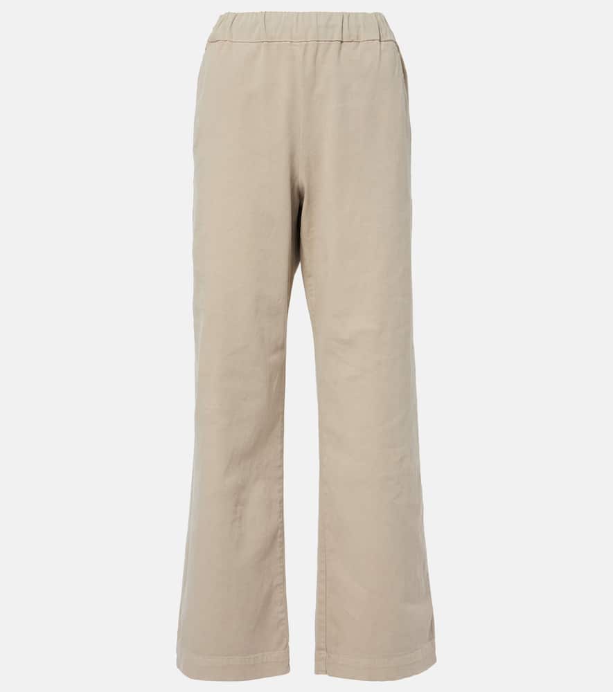 Naya cotton-blend twill straight pants