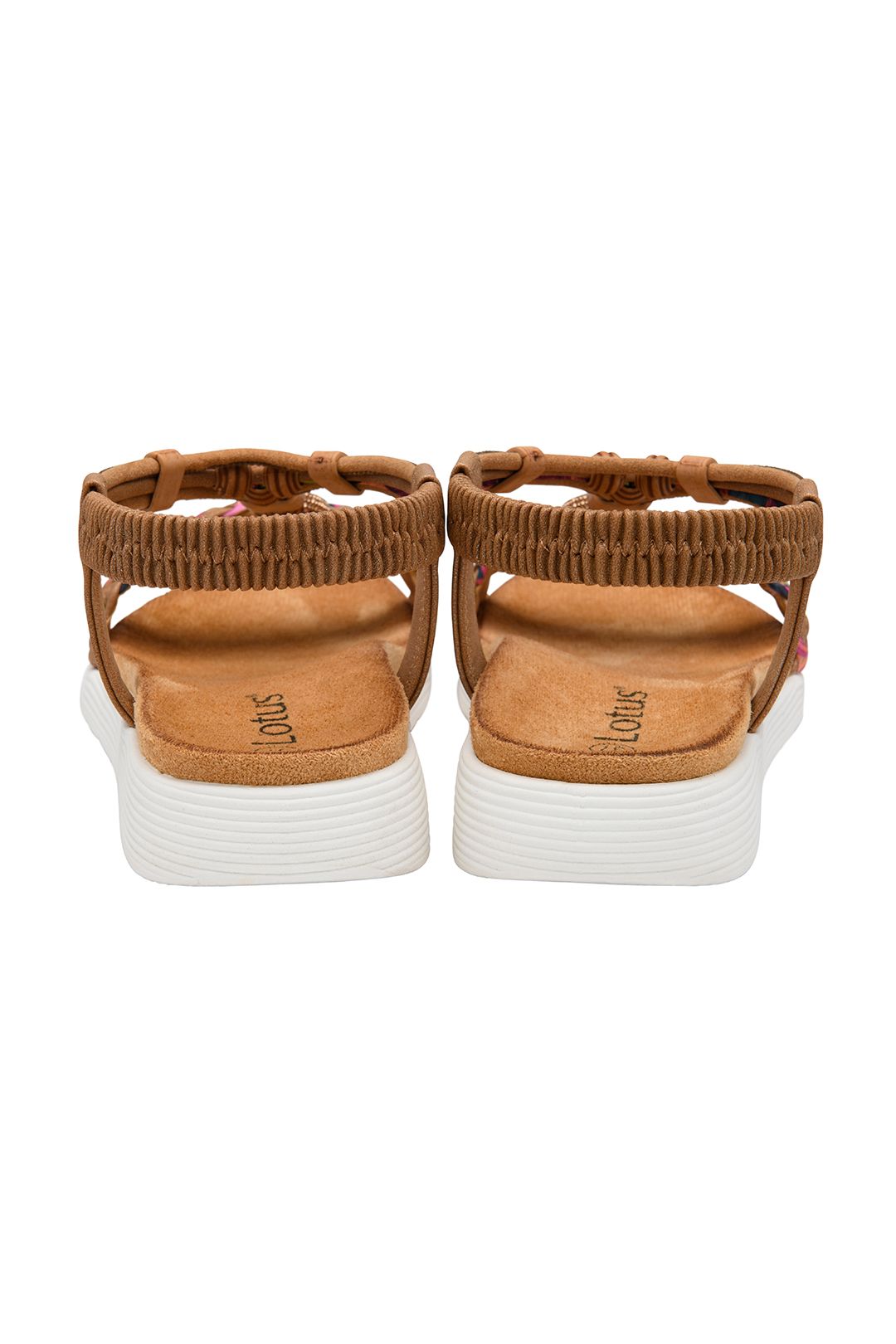 Lotus 'russo' Flat Slip-On Sandals In Tan