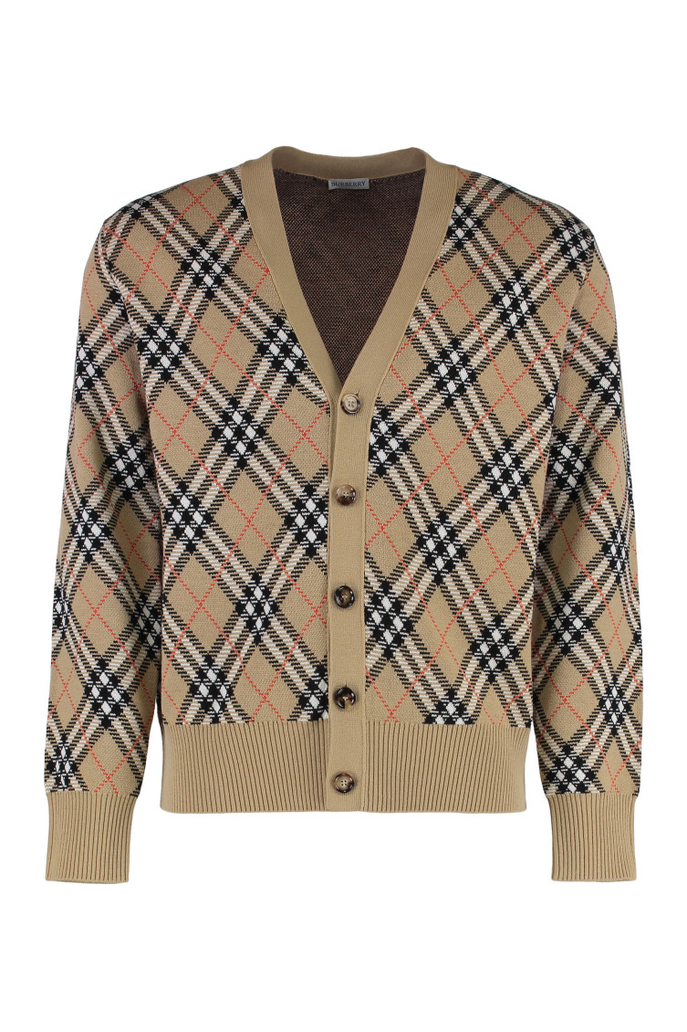 Beige V Neck Cardigan