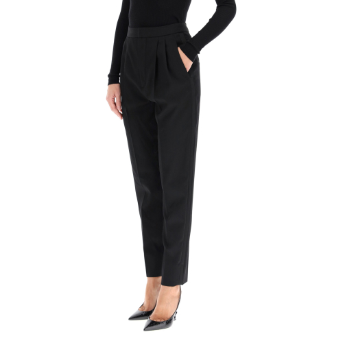 Tapered tailored trousers - Black