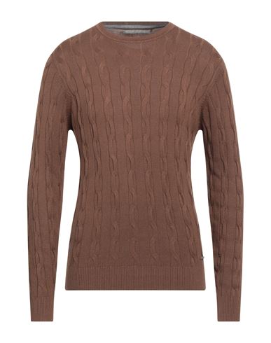 Man Sweater Brown Size XXL Viscose, Nylon