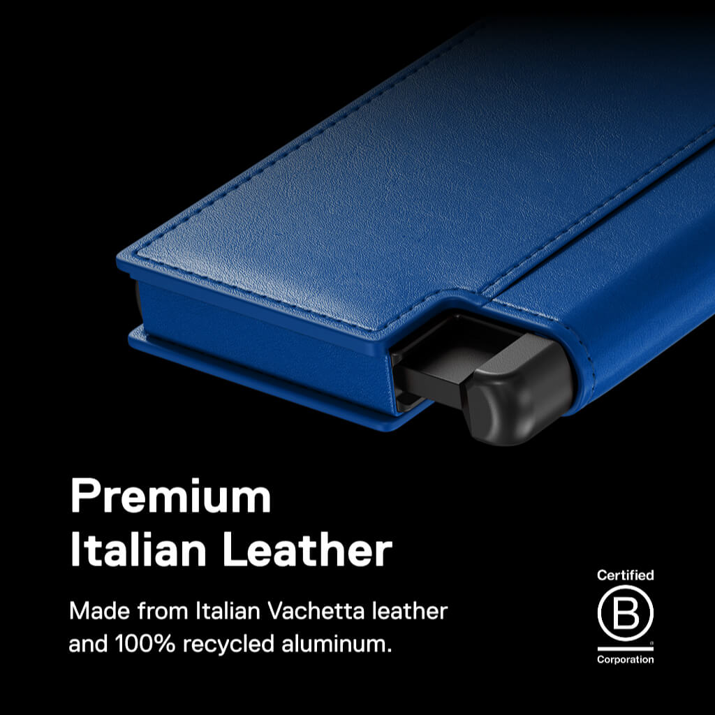 Men's Wallet - Cobalt Blue Pro Premium Slim Men's Wallet Trackable Wallet Leather Smart Wallet RFID Blocking