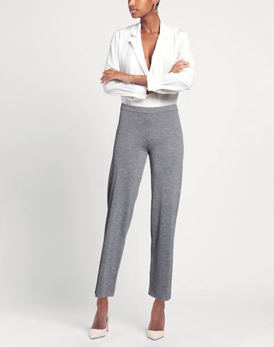 Woman Pants Grey Size 14 Merino Wool, Acrylic