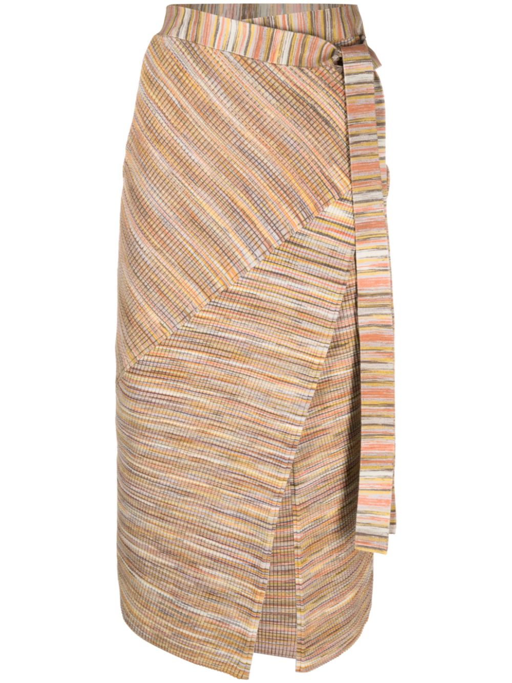 Paris space-dye knitted skirt - Orange