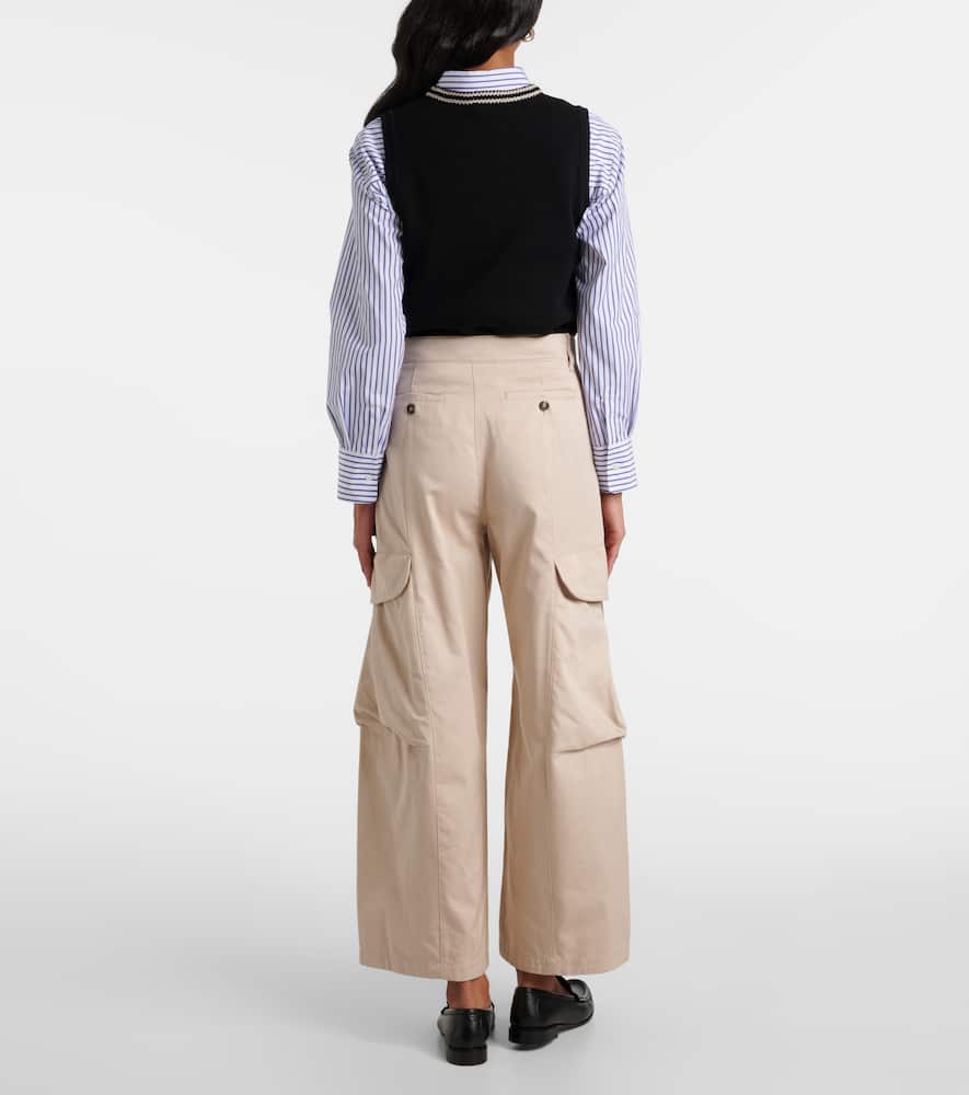 Cotton gabardine cargo pants