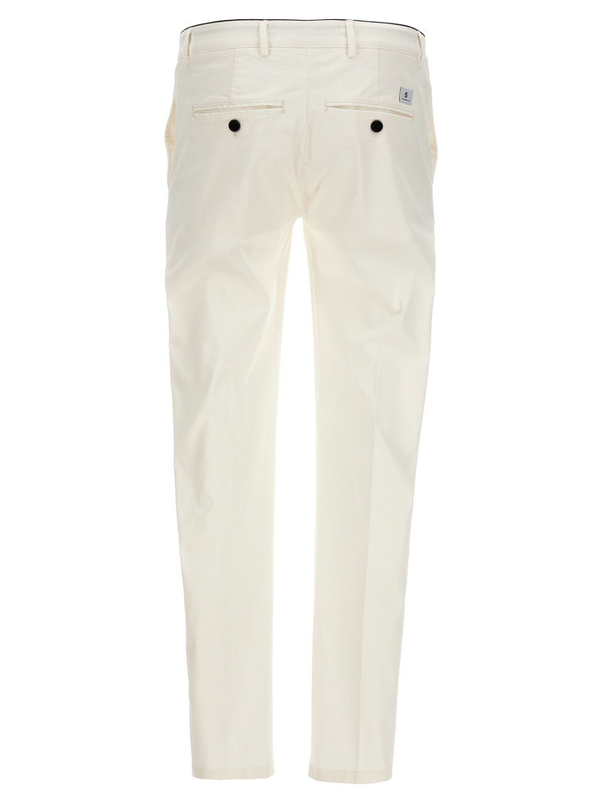 -Mike Pantaloni Bianco-Uomo