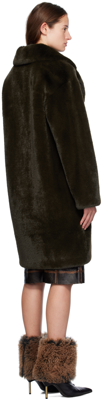 Stand Studio Brown Camille Faux-Fur Cocoon Coat