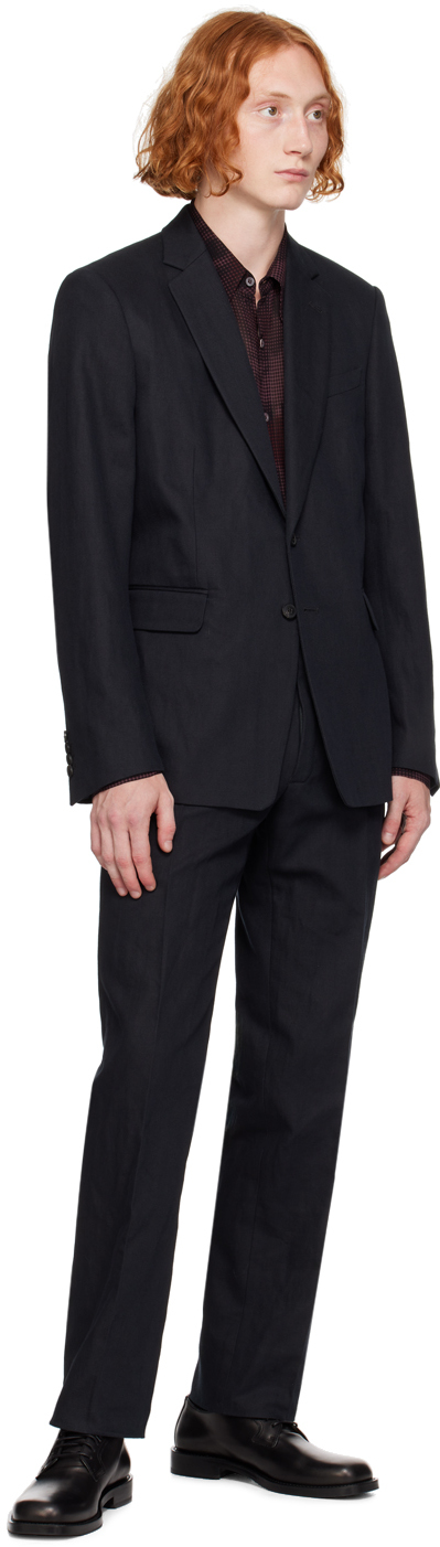 Dries Van Noten Black Cotton & Linen Suit