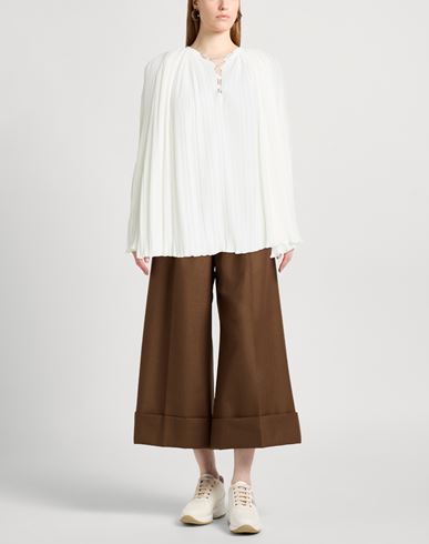 Woman Top White Size 6 Polyester, Brass, Rayon