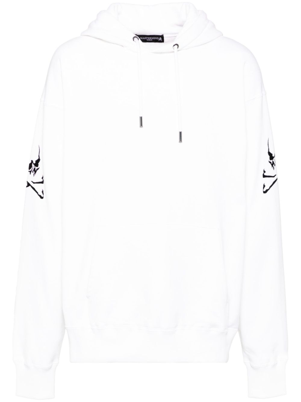 Logo-embroidered hoodie - White