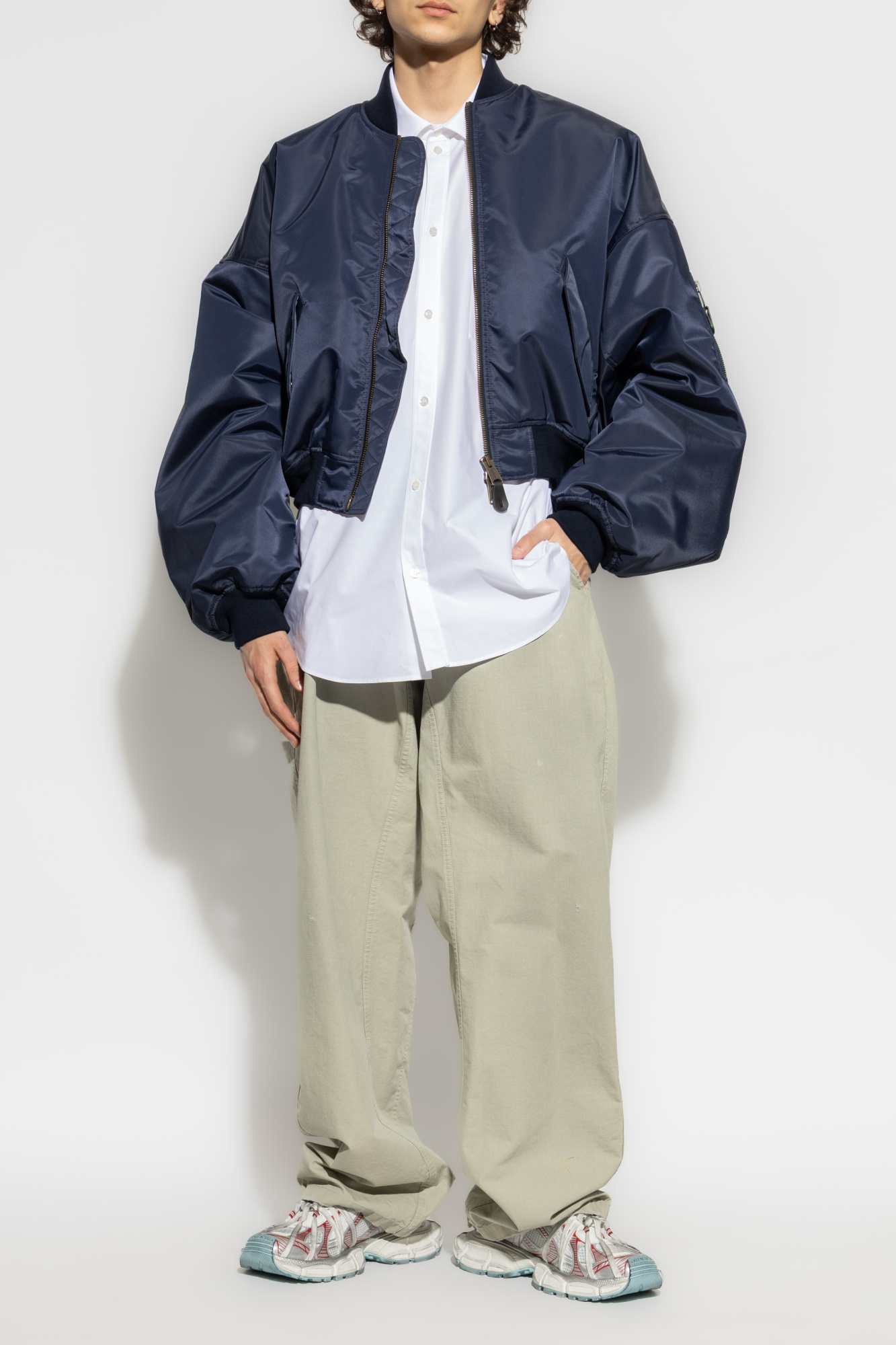 Balenciaga Shirt With Logo, Men's, White