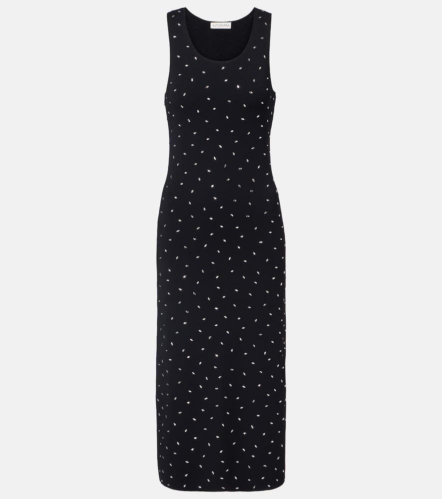Geordie embellished jersey midi dress