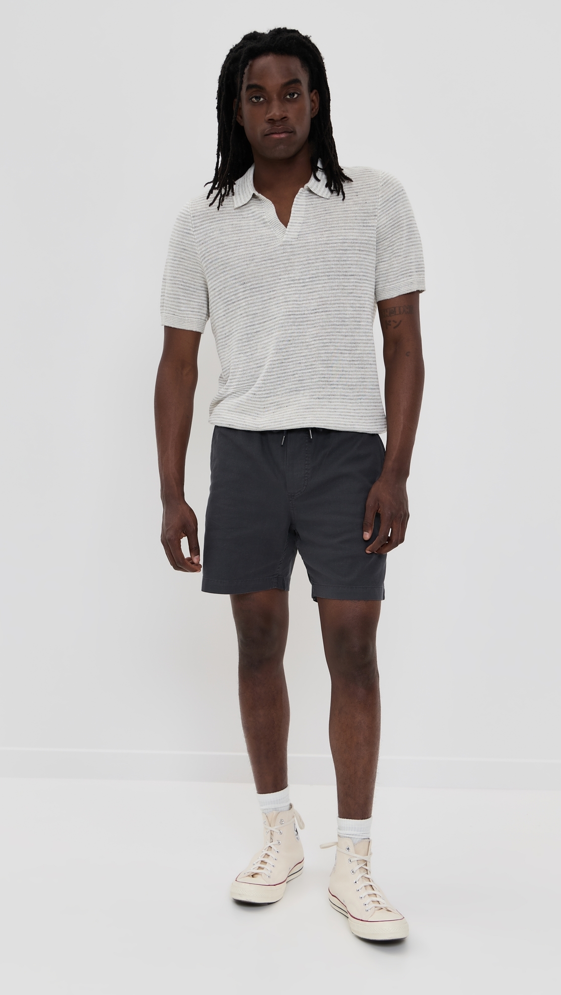 Faherty Essential Drawstring Shorts 6.25 Graphite Tide