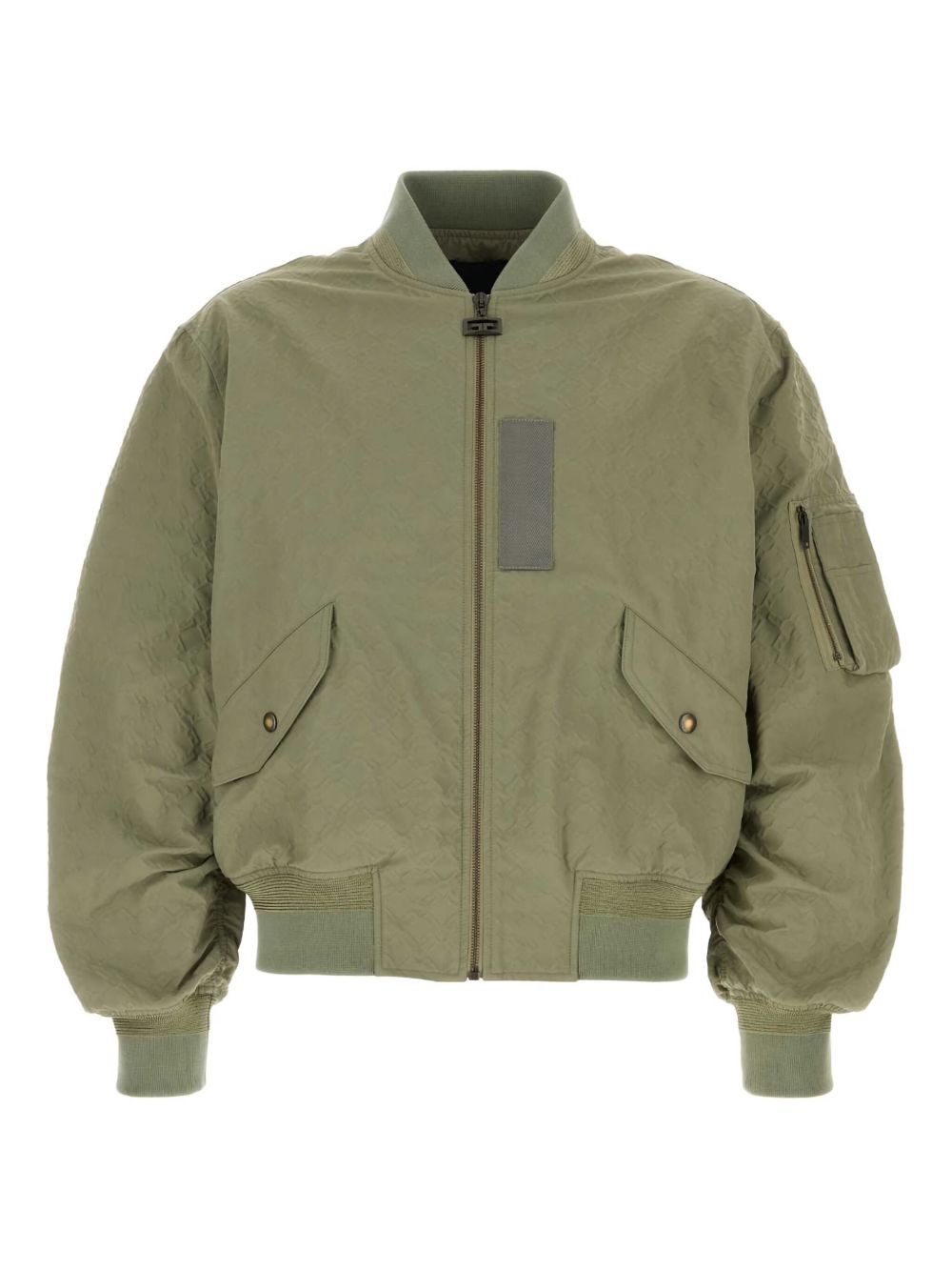 Nylon Bomber Jacket — Olive Green