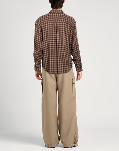 Man Shirt Brown Size L Cotton