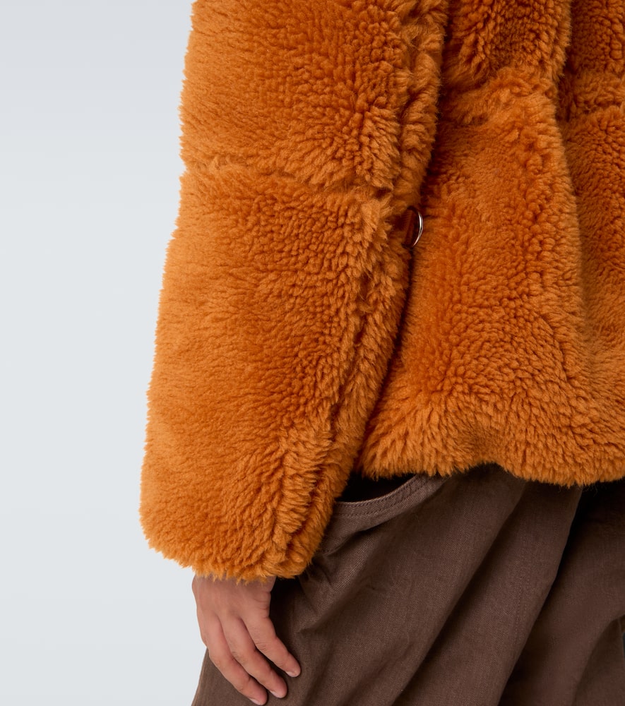 Wool-blend and canvas jacket