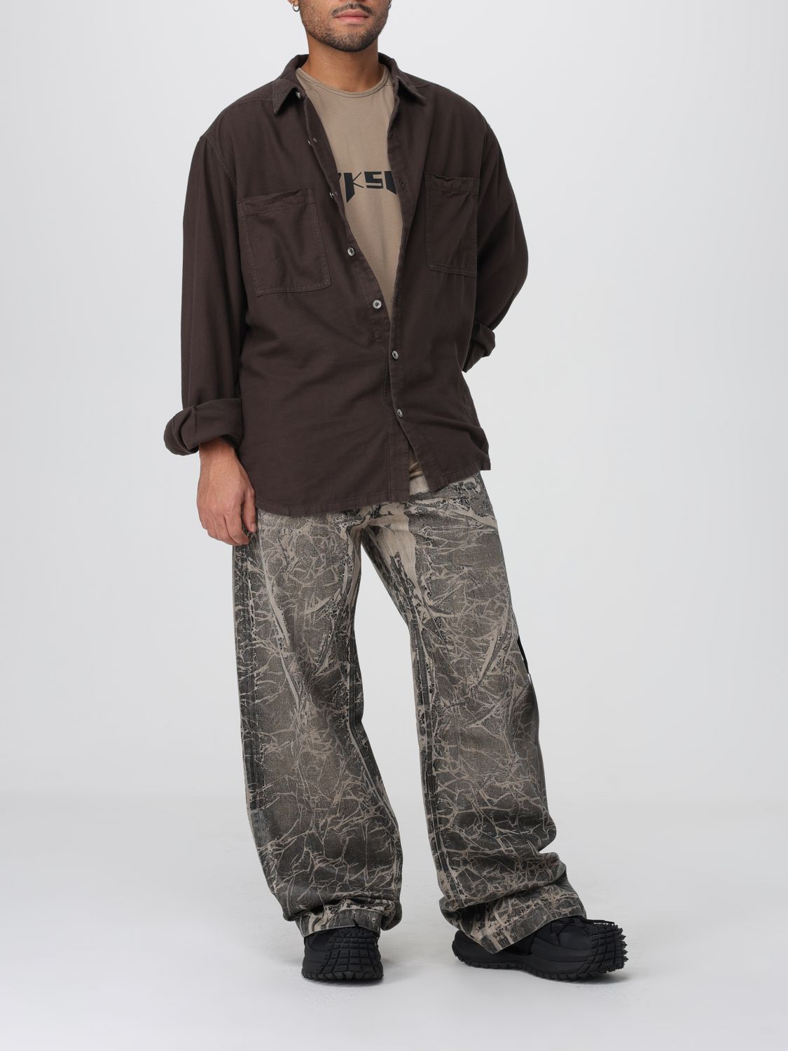 Shirt Men color Brown