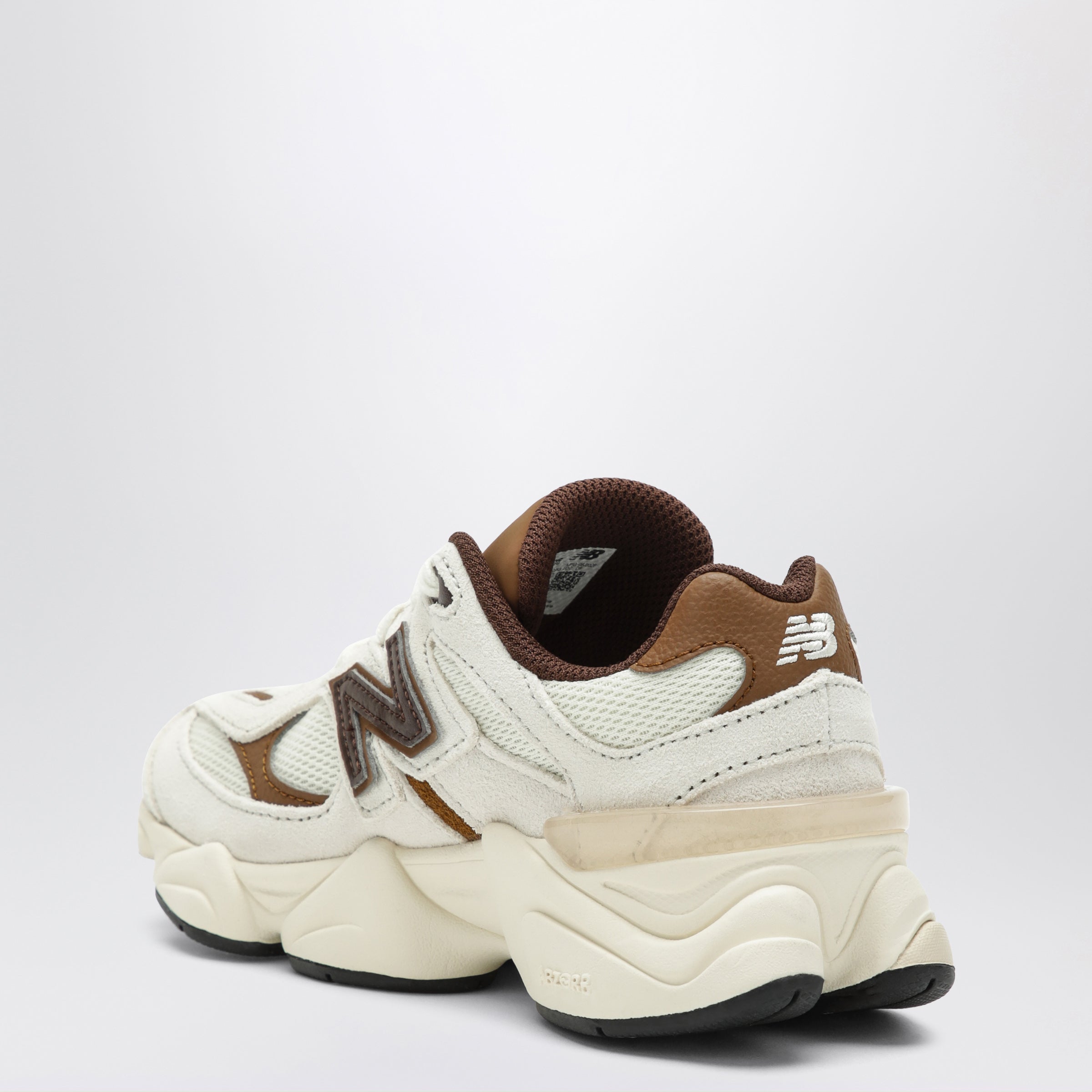9060 beige mesh and suede shoes
