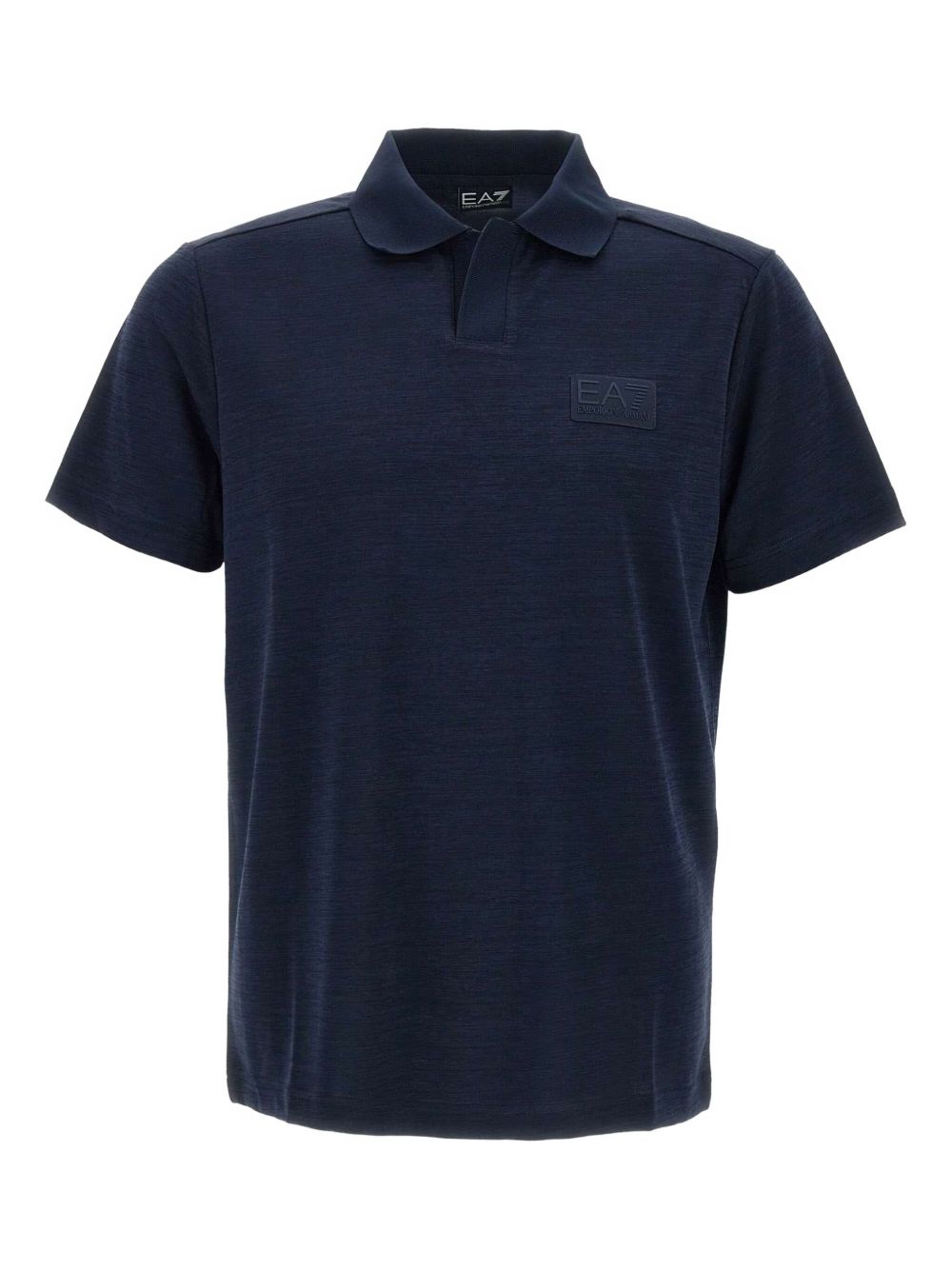 Ea7 Emporio Armani logo-patch polo shirt - Blue