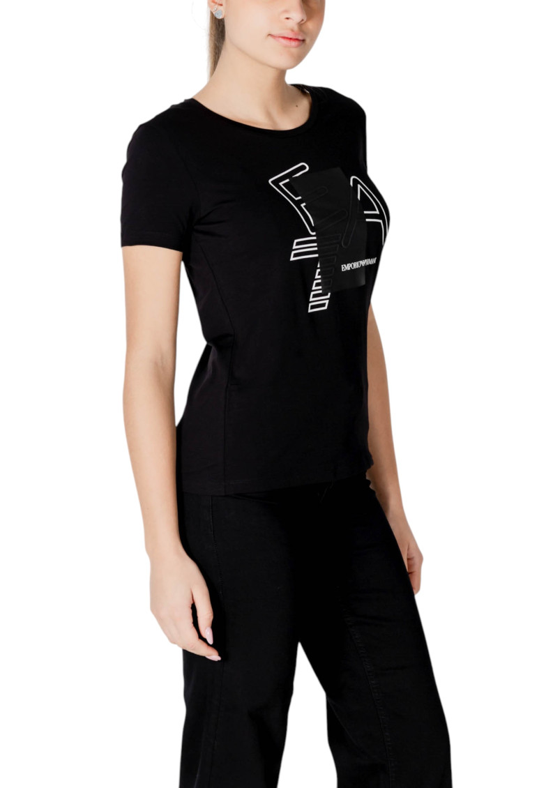 Black Logo Round Neck T-Shirt