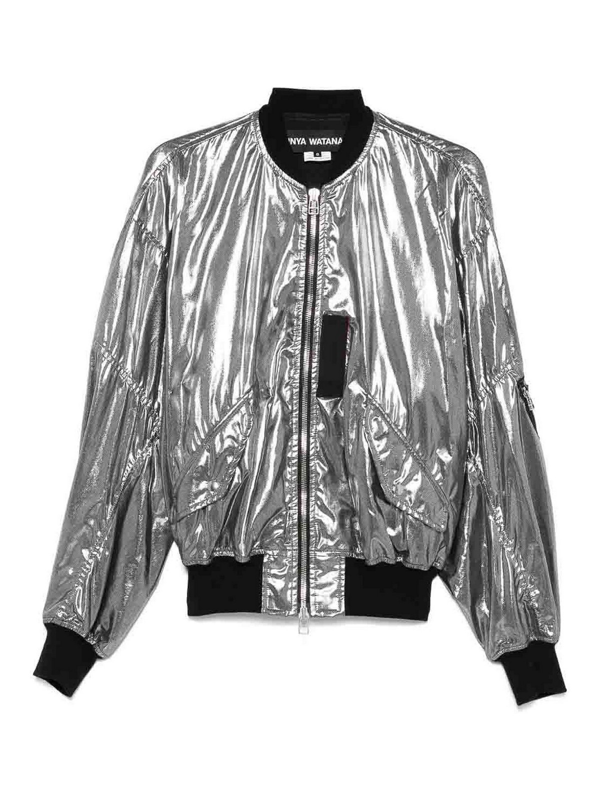 Metallic Effect Bomber Jacket