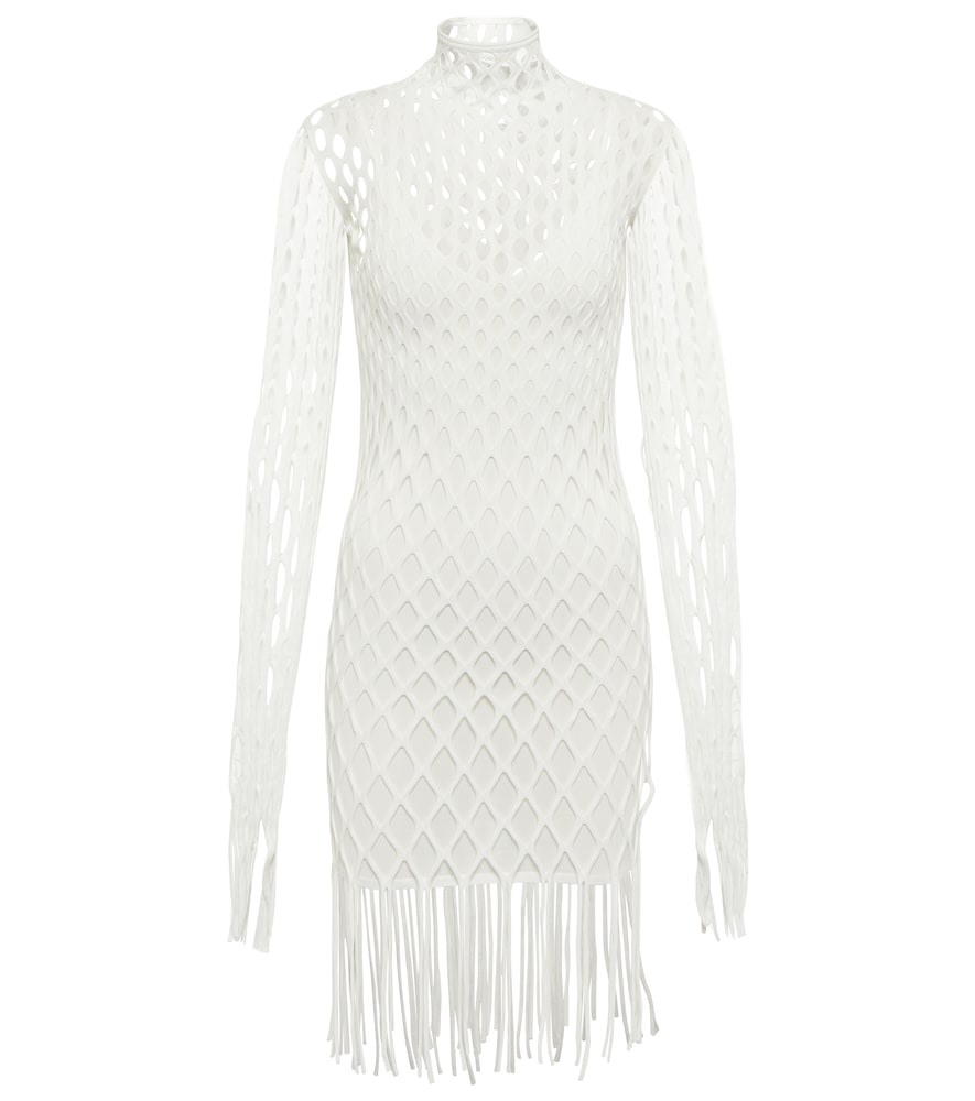 Dion Lee Fishnet high-neck minidress