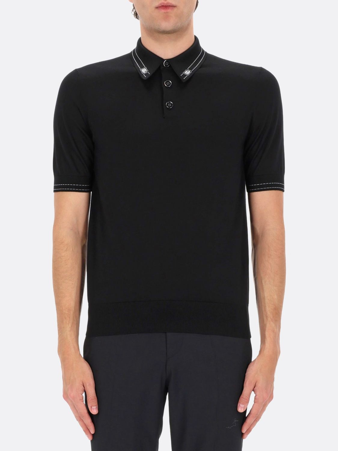 Polo Shirt Men color Black