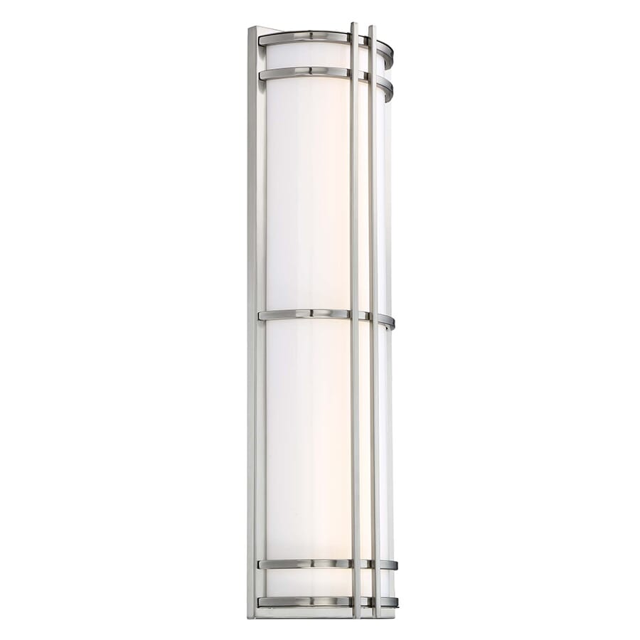 Modern Forms Skyscraper 1-Light Outdoor Wall Light in Stainless Stee
