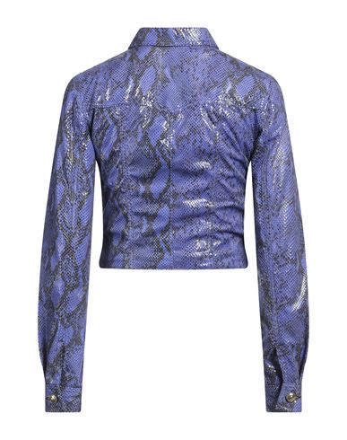 Versace Jeans Couture Woman Jacket Bright blue Size 2 Polyester, Polyurethane resin