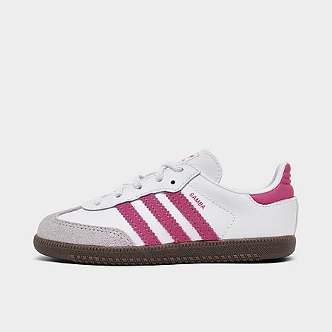 Kids Toddler Originals Samba OG Casual Shoes in Footwear White/Real Magenta/Gum