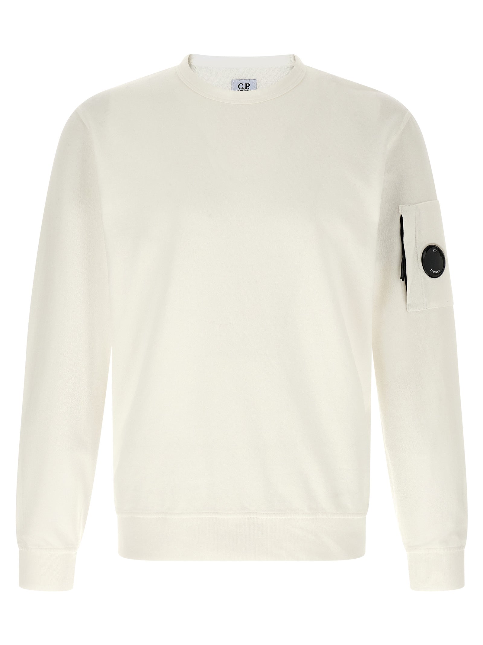 Garment-Dyed Cotton Sweatshirt — White