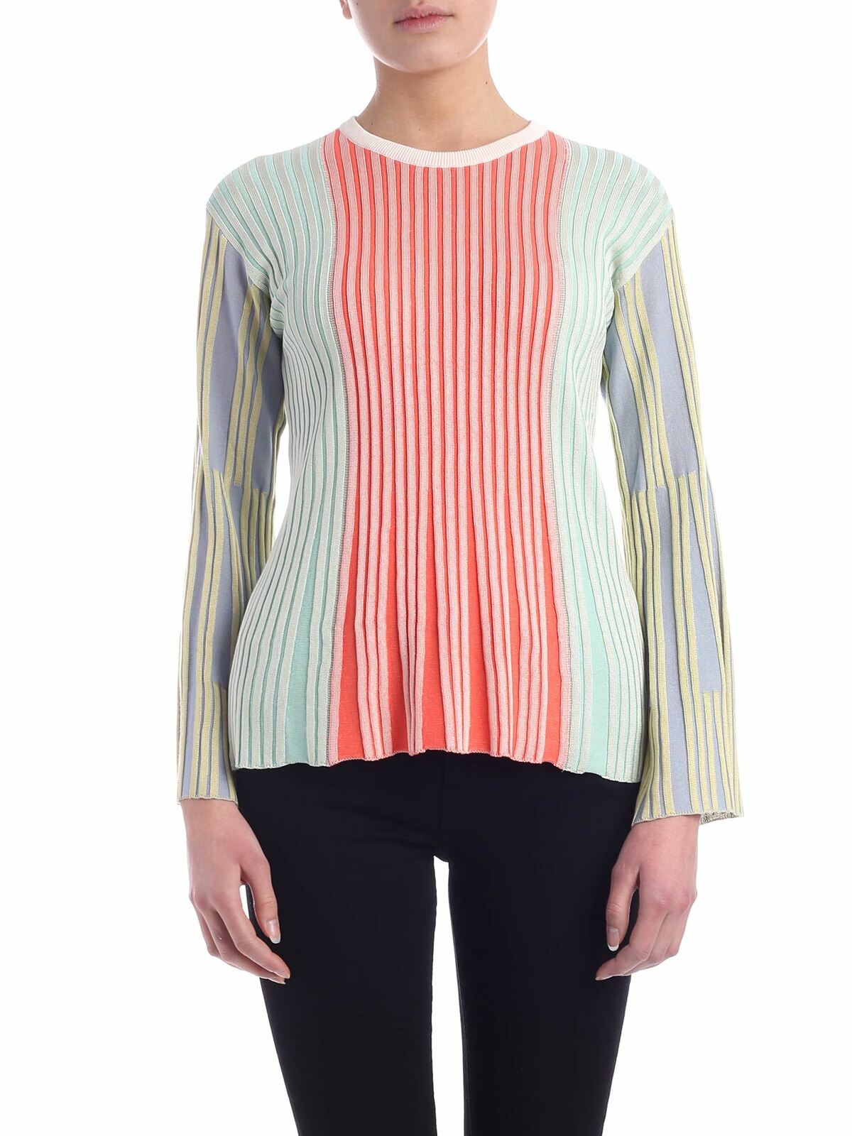 Rayon and cotton multicolor sweater