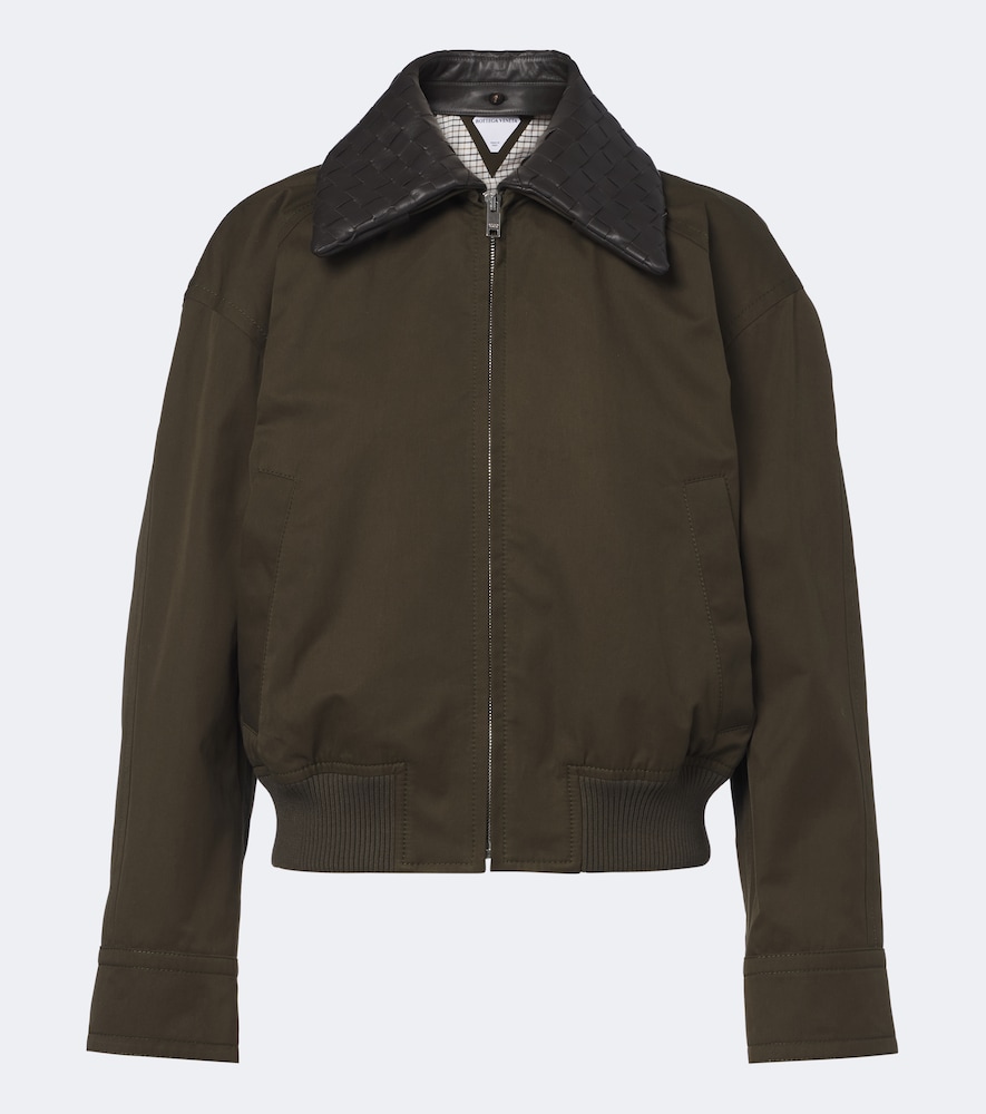 Intrecciato cotton blouson jacket