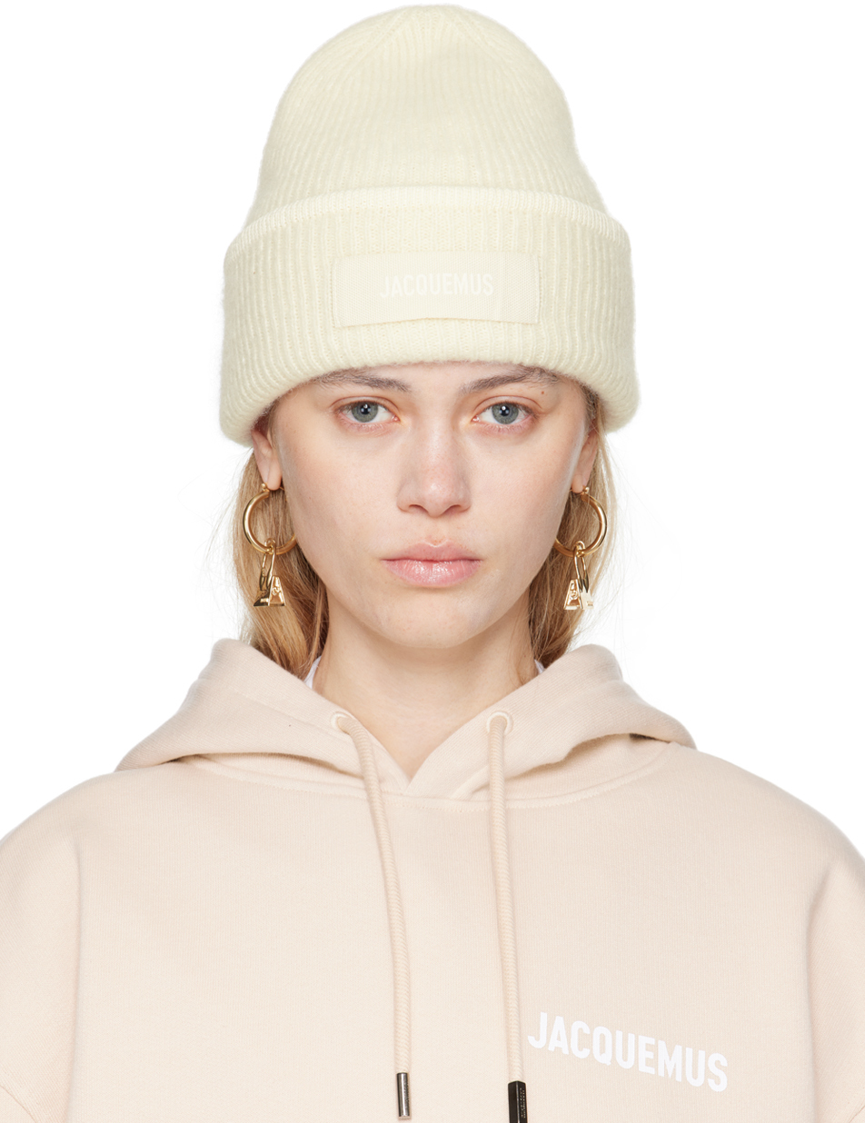 JACQUEMUS Off-White 'Le bonnet Gros Grain' Beanie