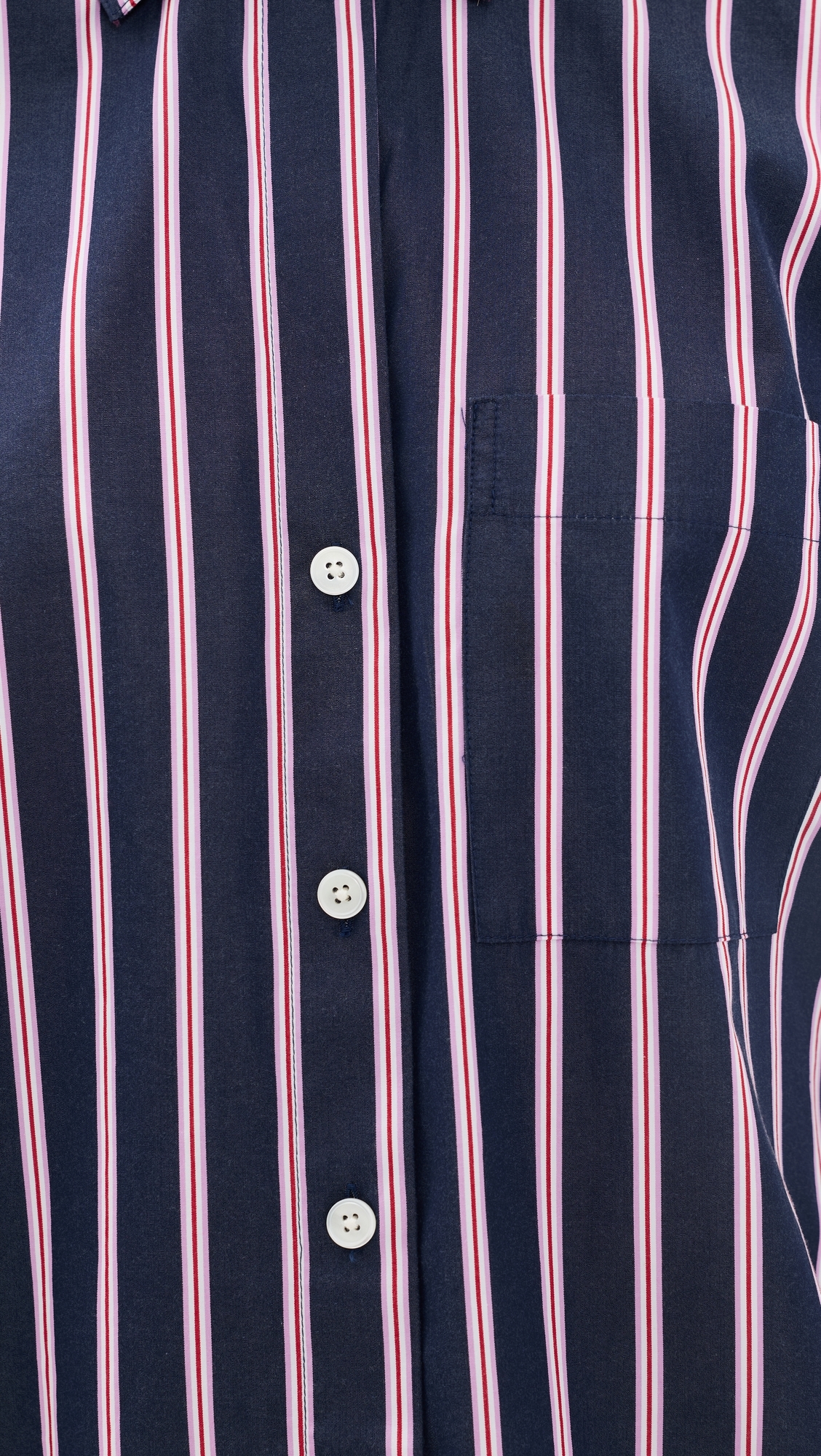 Button Down Poplin Shirt Multi Stripe/Classic Indigo