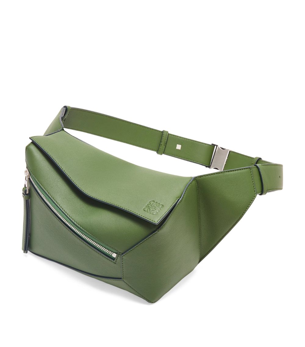 Small Leather Puzzle Belt Bag
